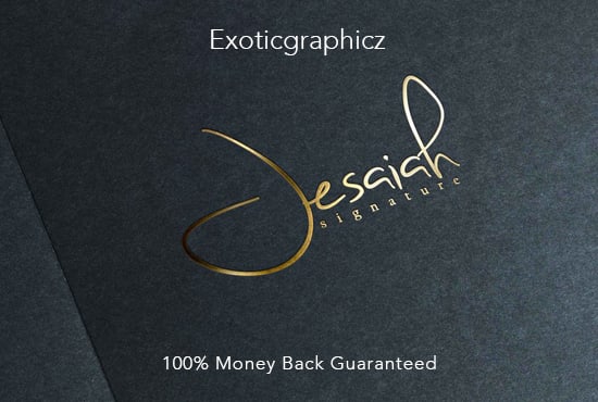 I will do luxury signature logo with initials