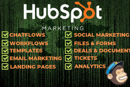 I will do marketing, sales and services on hubspot and mailchimp
