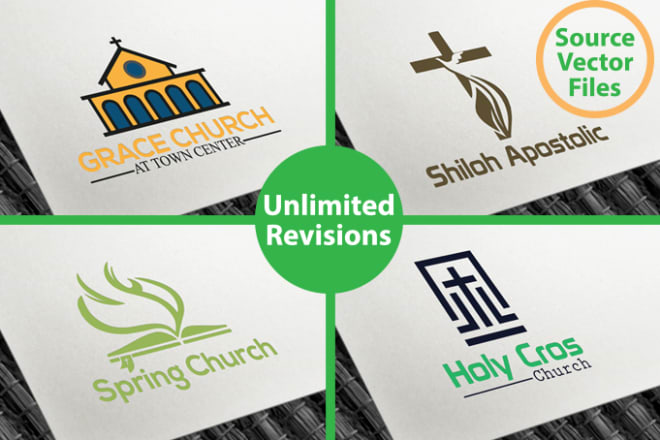 I will do ministry religious christian or church logo