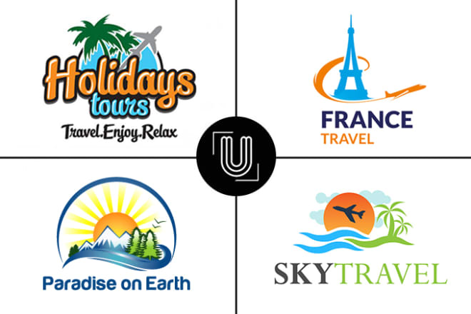 I will do modern travel agency blog or agent logo design