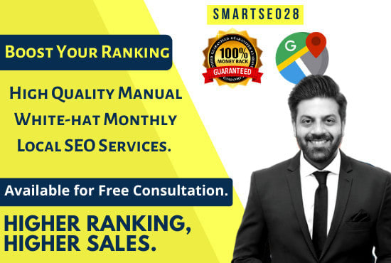 I will do monthly local SEO services to rank on google first page