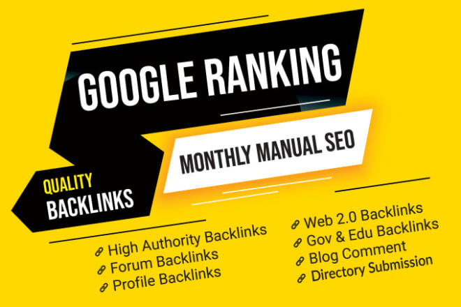 I will do monthly off page SEO service, manual high quality index backlinks