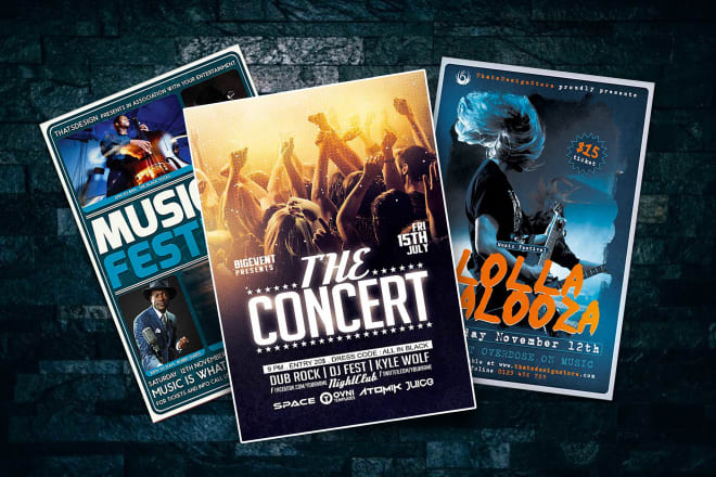 I will do music nightclub hip hop dj concert poster design