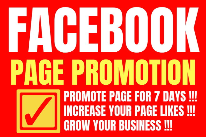 I will do organic promotion of your facebook page