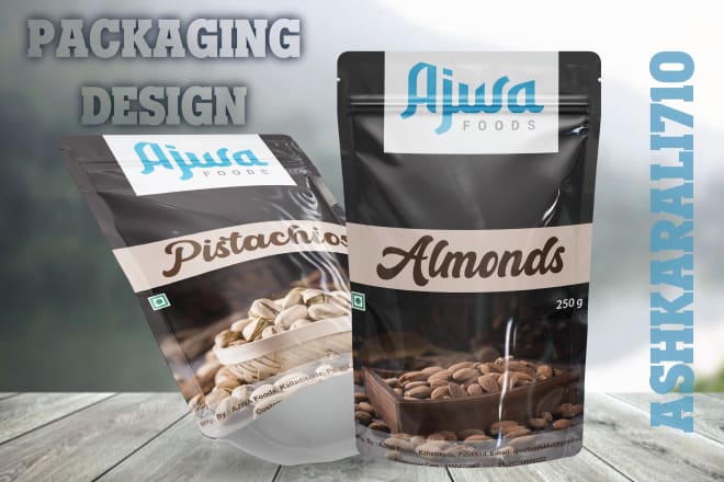 I will do packaging, label design and pouch bags