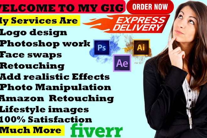 I will do perfect photoshop editing, logo design