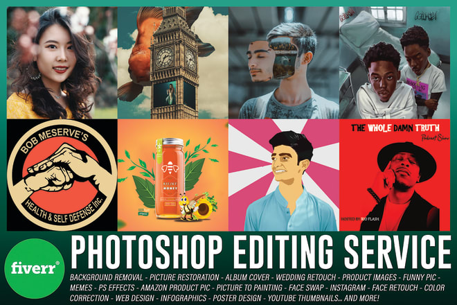 I will do photoshop photo manipulation, retouching editing work