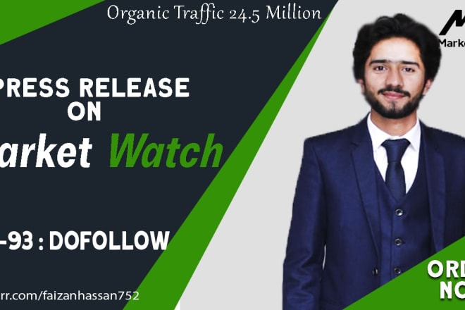 I will do press release distribution on market watch