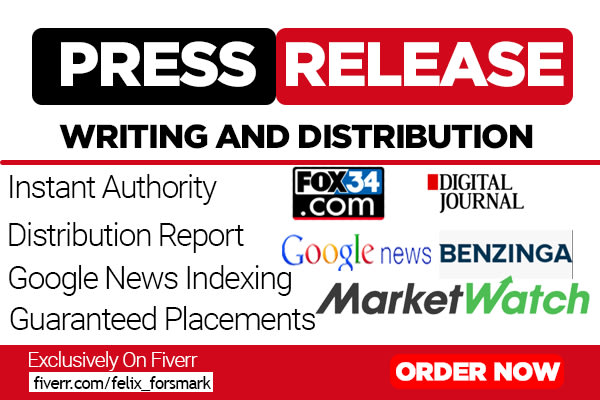 I will do press release writing and press release distribution