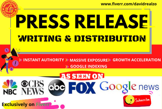 I will do press release writing and press release distribution