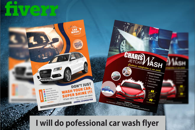 I will do professional car flyer and car wash flyer