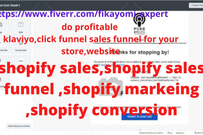 I will do profitable klaviyo,click funnel sales funnel for your store,website
