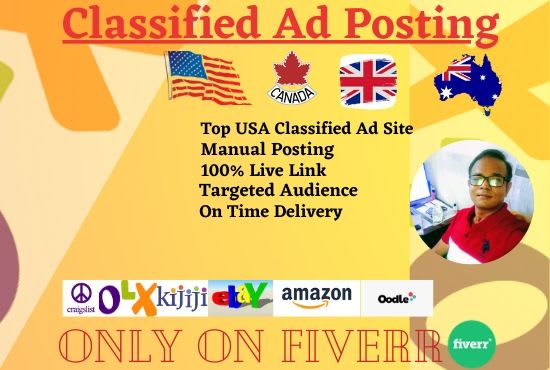 I will do promote your ad on the best sites manually the USA