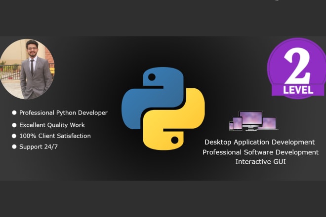 I will do python gui desktop application development