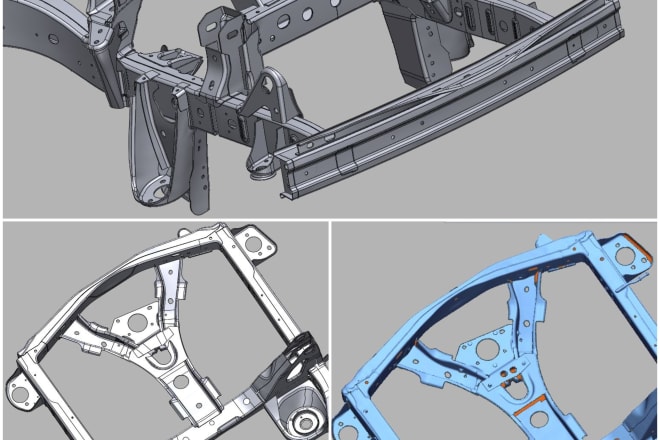 I will do reverse engineering scan to cad for chassis biw