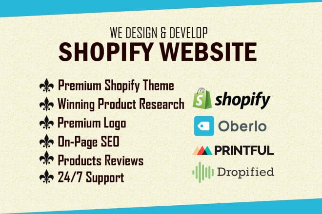 I will do shopify ecommerce one product website, print on demand or dropshipping store