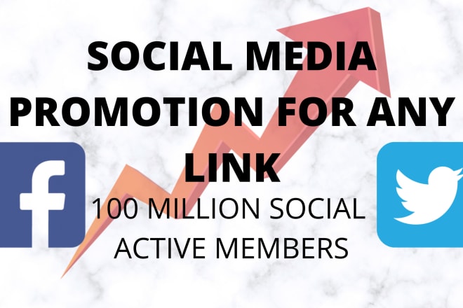 I will do social media promotion for any link