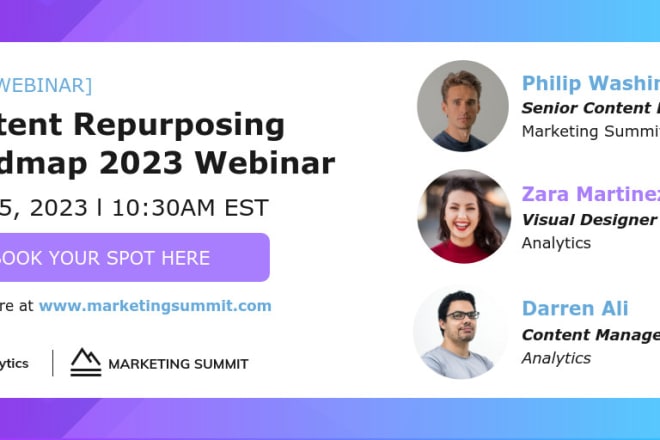 I will do unique event and webinar promotion