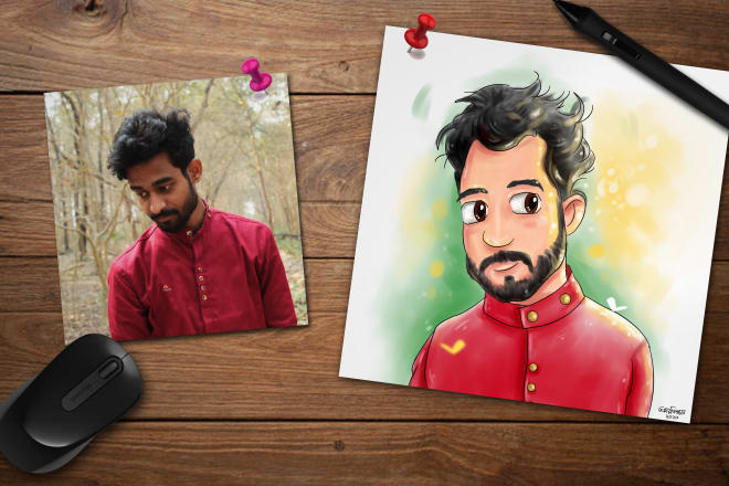 I will draw a cute cartoon character for you