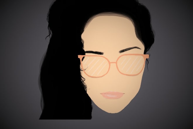 I will draw a minimalist portrait of you