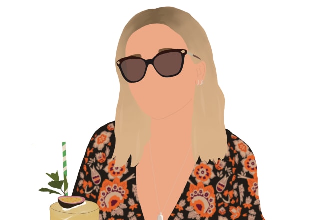 I will draw a minimalist portrait of you