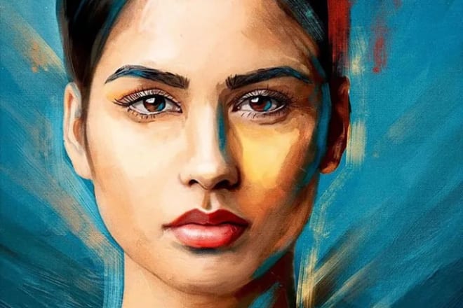 I will draw a realistic oil painting of your face from photo