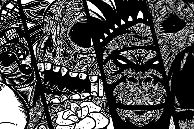 I will draw custom tribal t shirt illustration