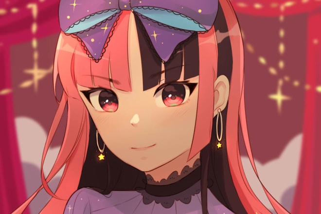 I will draw cute character in anime style