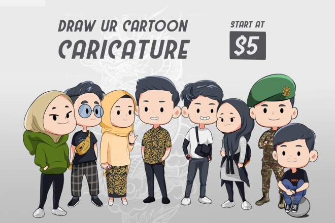 I will draw cute portrait, couple, or family cartoon