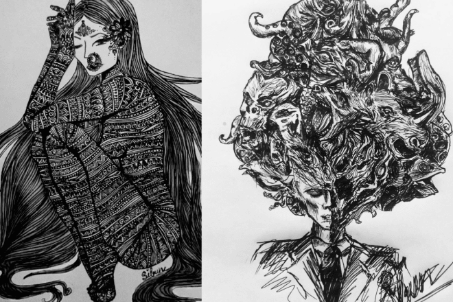 I will draw dark and detailed original tattoo for you