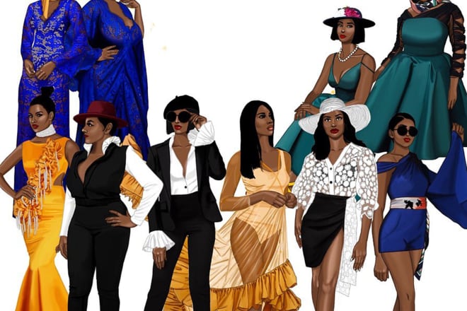 I will draw fashion illustration or sketch in a unique style