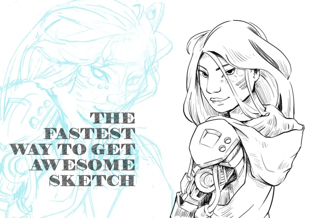 I will draw illustration sketch for you
