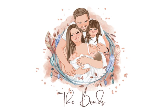 I will draw stunning couple and wedding portrait illustration