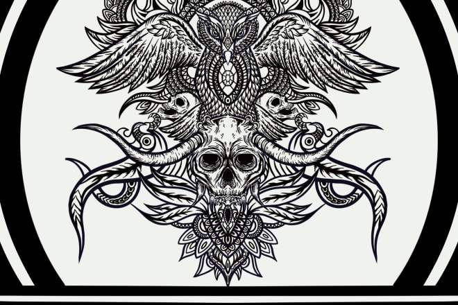 I will draw unique and illustrative engraved tattoo for you