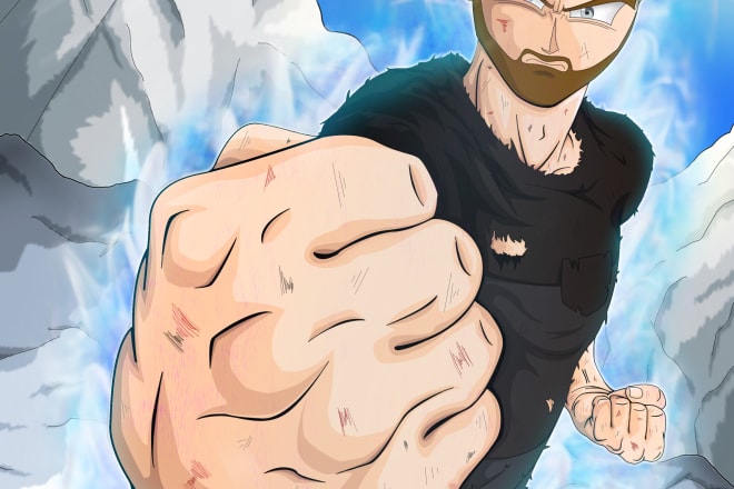I will draw you as a dragon ball character