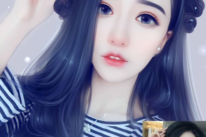I will draw your character in photo painterly style