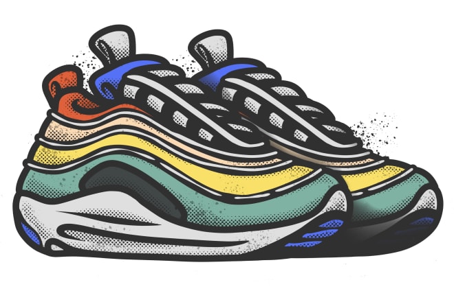 I will draw your favorite sneakers illustration