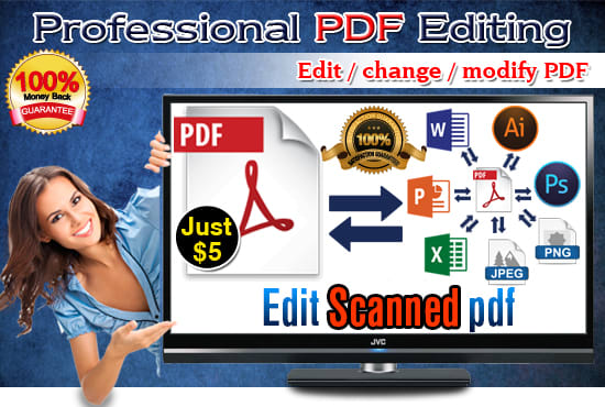 I will edit and change data in pdf or combine pdf