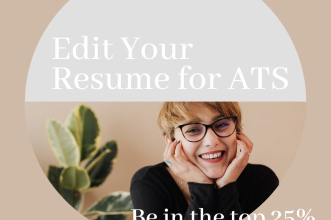 I will edit your resume for ats keywords and review