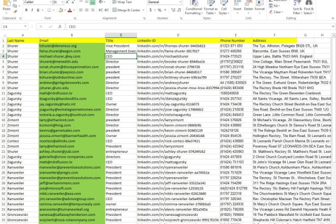 I will find business email from linkedin,zoominfo and data entry