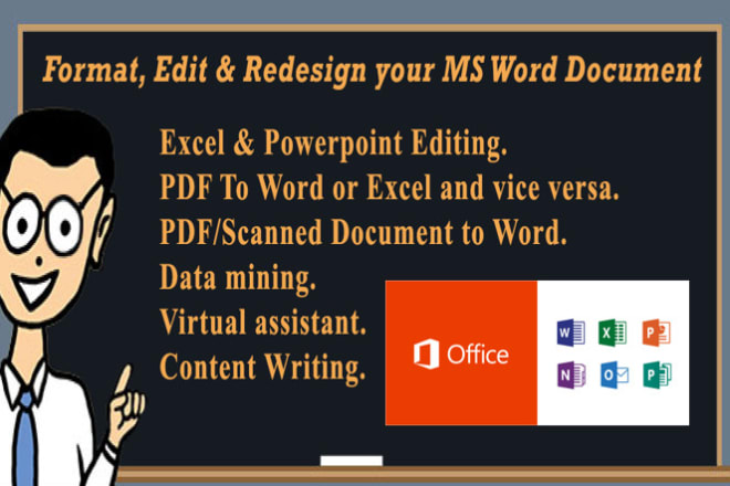 I will format any ms word powerpoint excel visio publisher project files