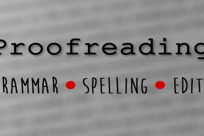 I will fulfill the requisites regarding the proofreading