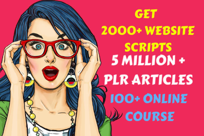 I will give 2000 scripts 5 million plr articles with premium bonus