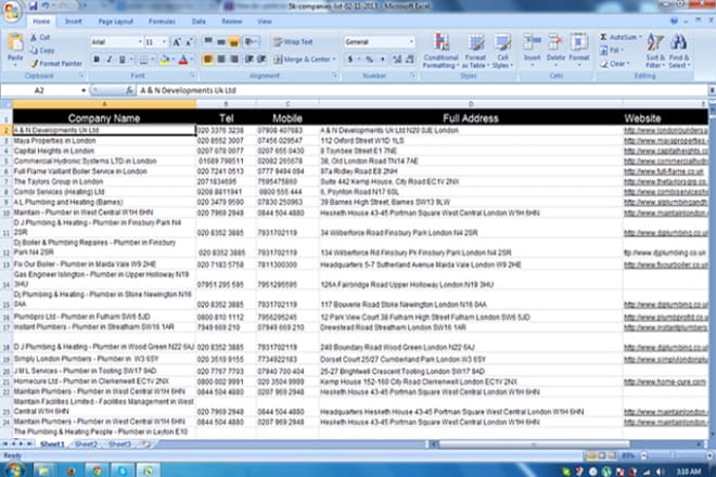 I will give you 1k uk companies info in xlx, best for telemarketing