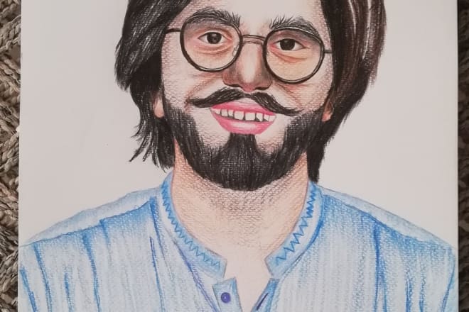 I will hand draw you all types of sketches also colorfull portraits