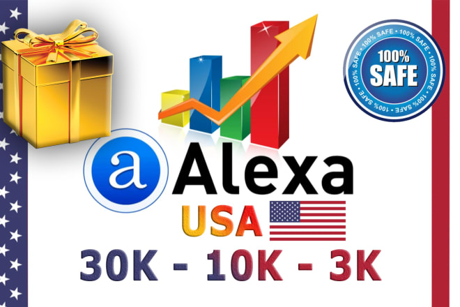 I will increase USA alexa rank to 30k 10k 3k traffic and backlink