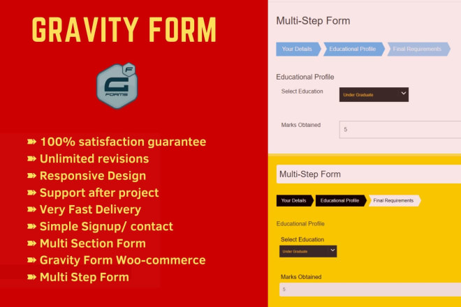 I will install gravity form plugin and create your desired form in 6 hours