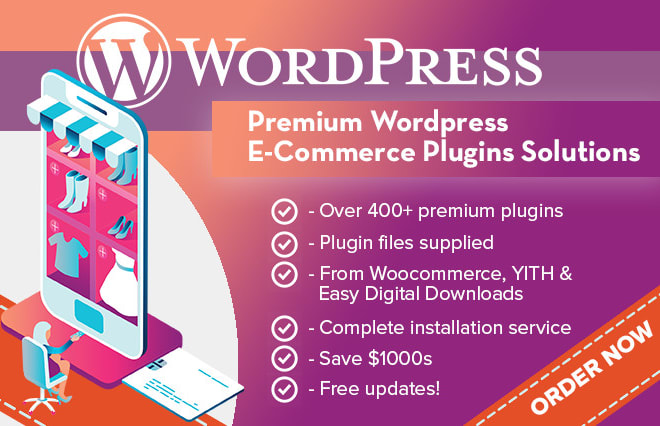 I will install premium ecommerce plugins on your wordpress website