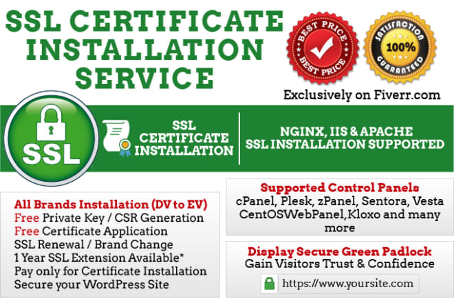 I will install ssl https certificate in your webserver