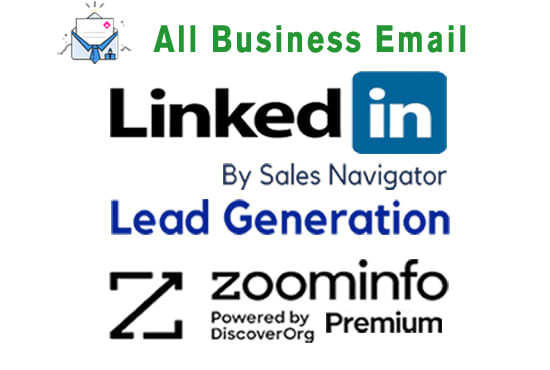 I will linkedin and zoominfo business email b2b lead generation